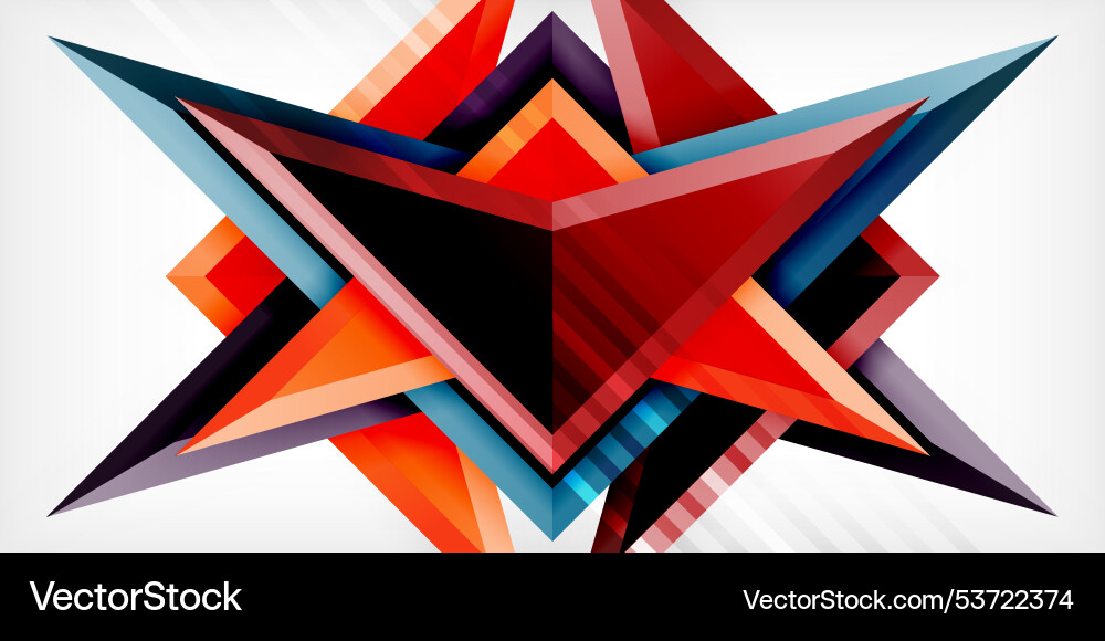 Abstract background color triangles and arrows Vector Image