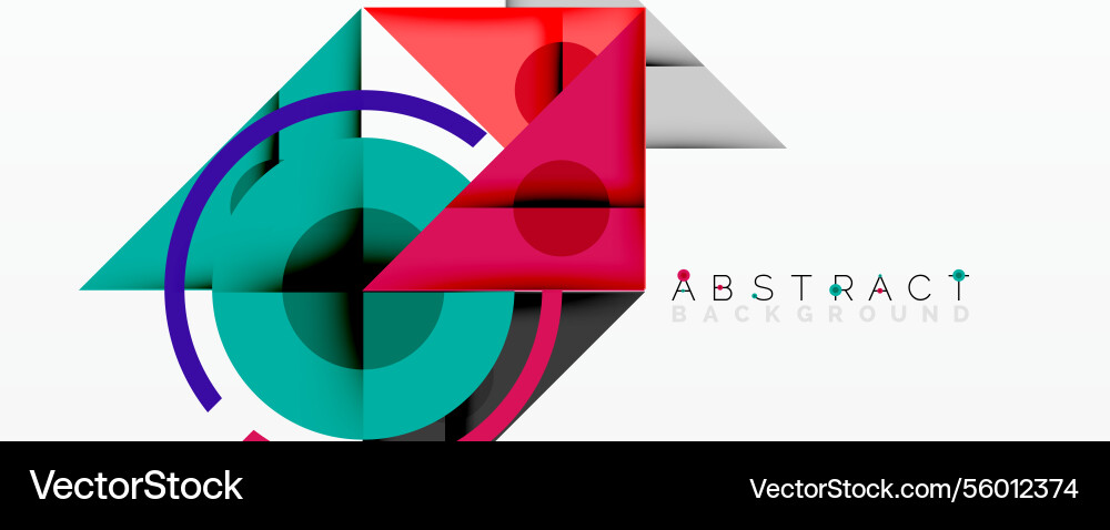 Abstract geometric composition with intersecting Vector Image