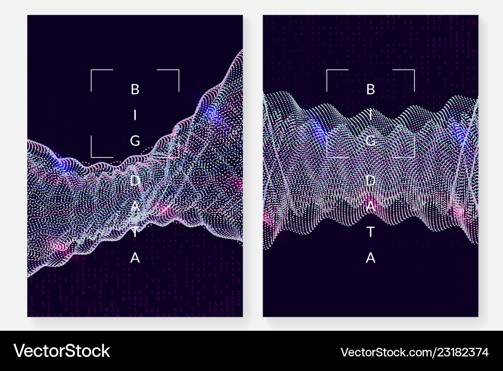 Big data background technology for visualization Vector Image