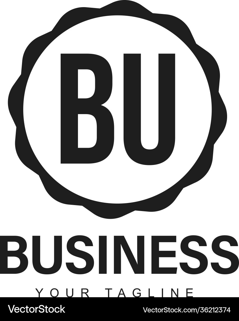 Bu initial a logo design with abstract style Bu initial a logo design with abstract style vector image