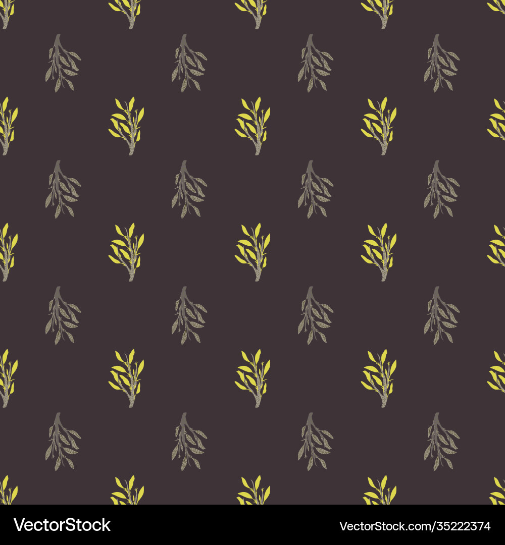 Foliage branch seamless pattern in abstract style Foliage branch seamless pattern in abstract style vector image