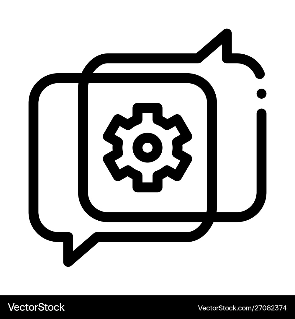 Gear in quotation frame agile element icon Gear in quotation frame agile element icon vector image