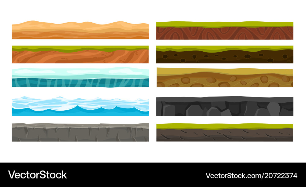 Grounds for UI Game vector image