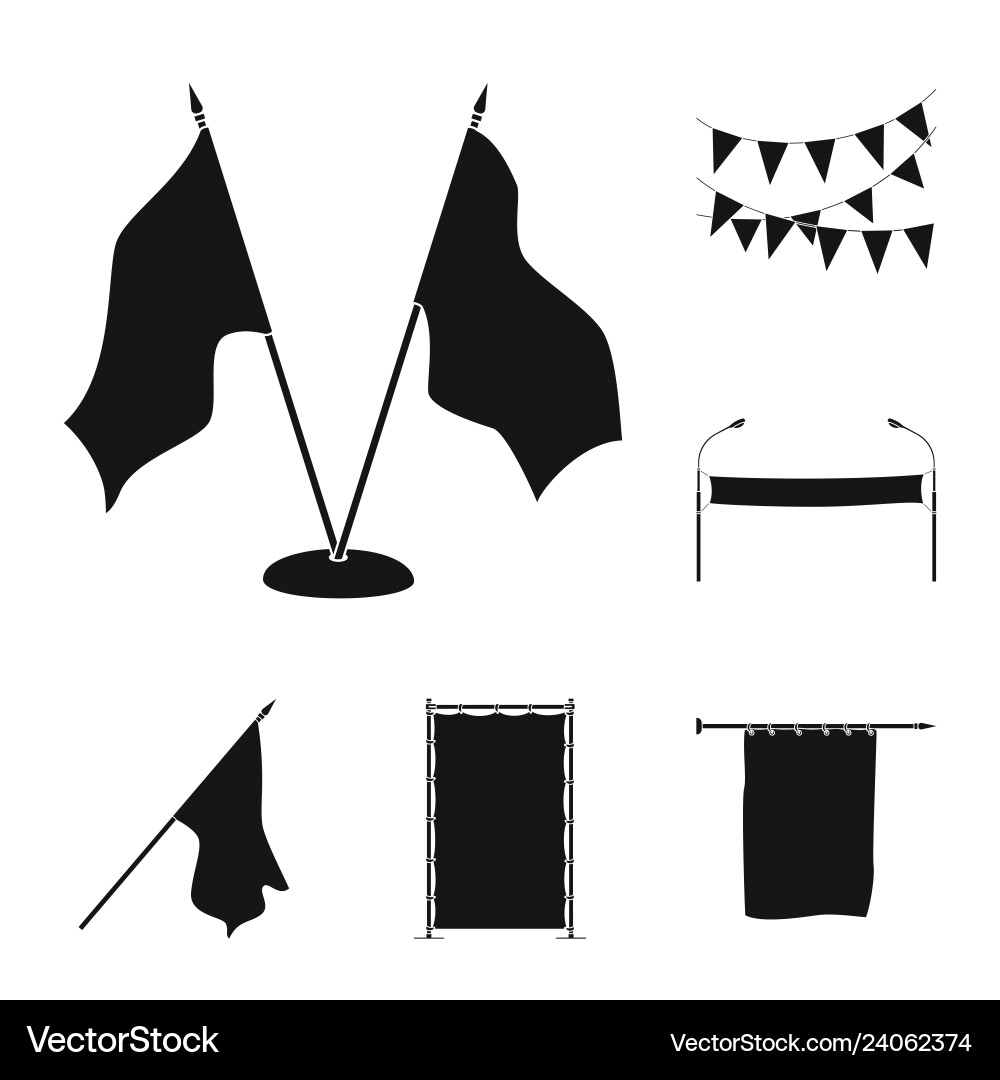 Isolated object of material and media logo set Isolated object of material and media logo set vector image