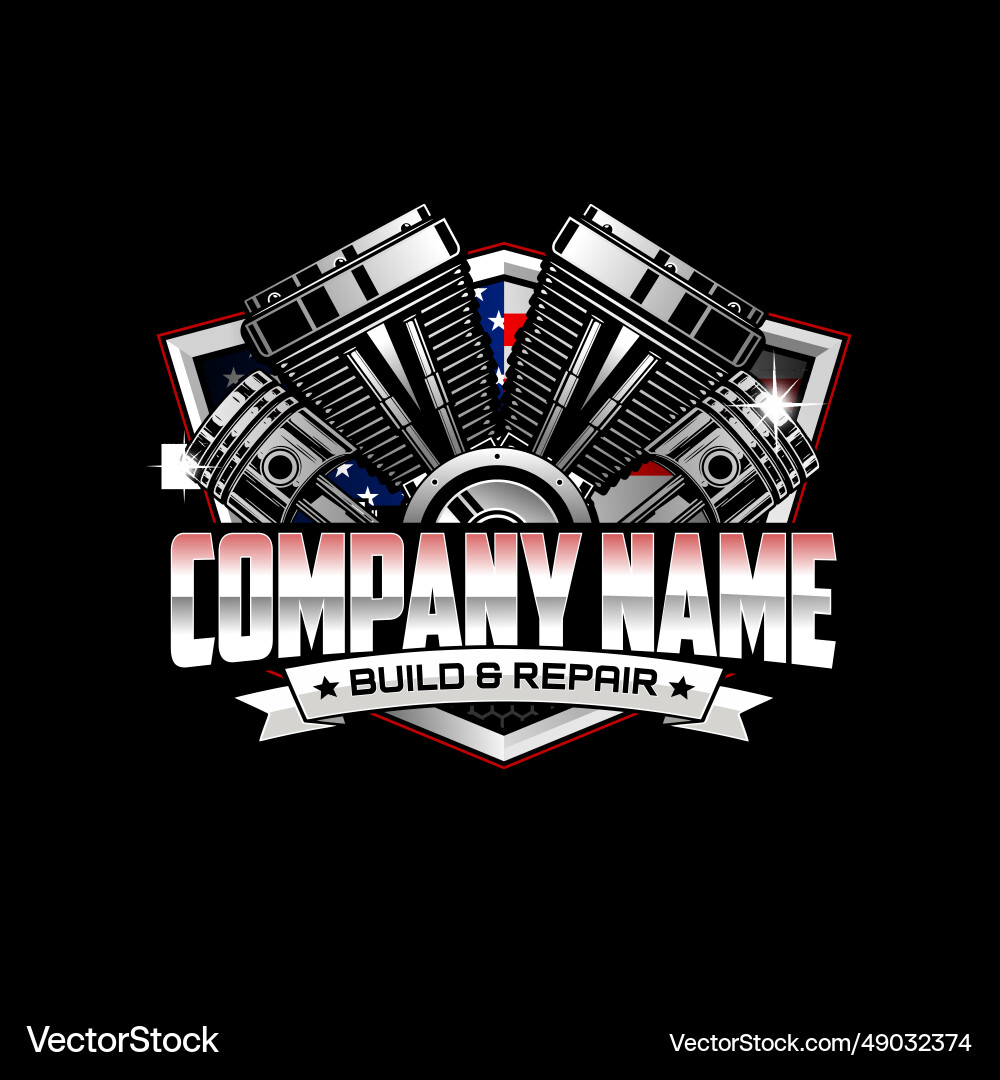 Motorradbau und Reparatur Firmenlogo Motorradbau und Reparatur Firmenlogo vektorbild