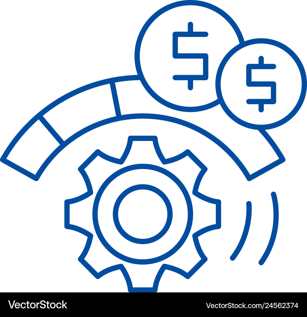 Process optimization line icon concept Process optimization line icon concept vector image