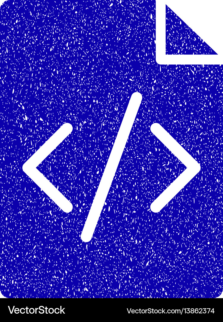 Programming script page icon grunge watermark Vector Image