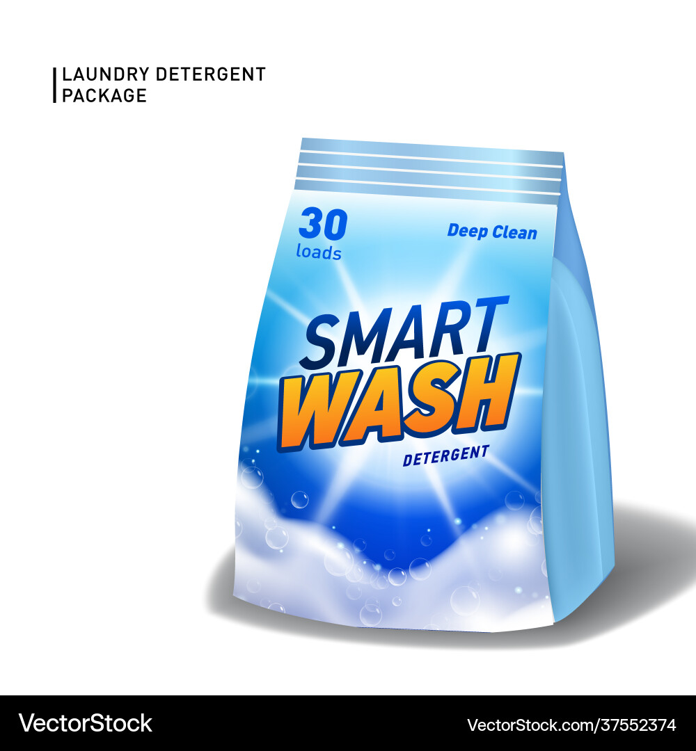 Realistic soft container for detergent Realistic soft container for detergent vector image