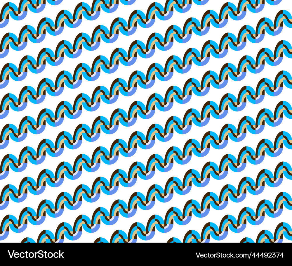 Seamless pattern made of wavy lines retro Seamless pattern made of wavy lines retro vector image
