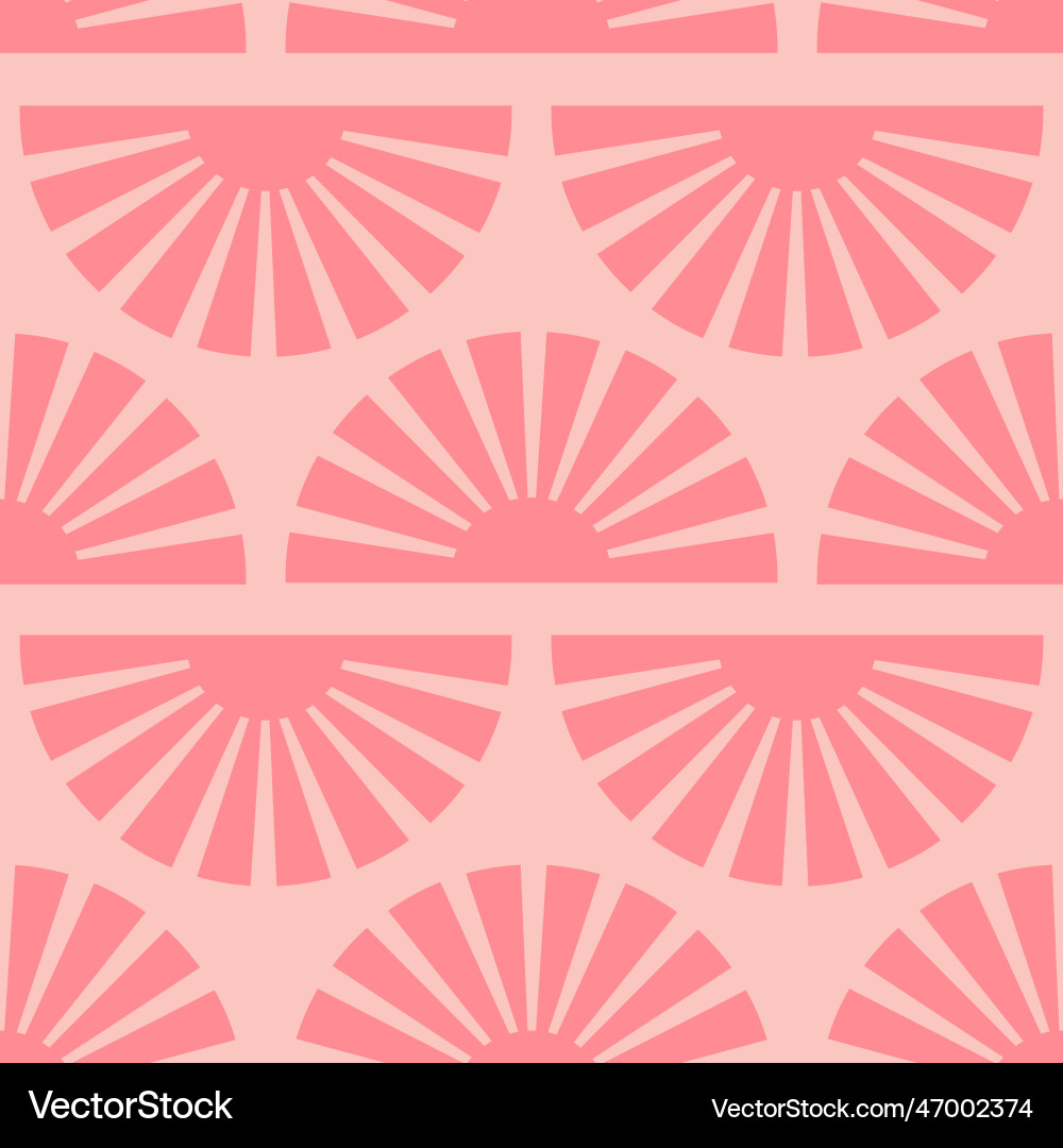 Seamless pattern with abstract shapes in pink vector image