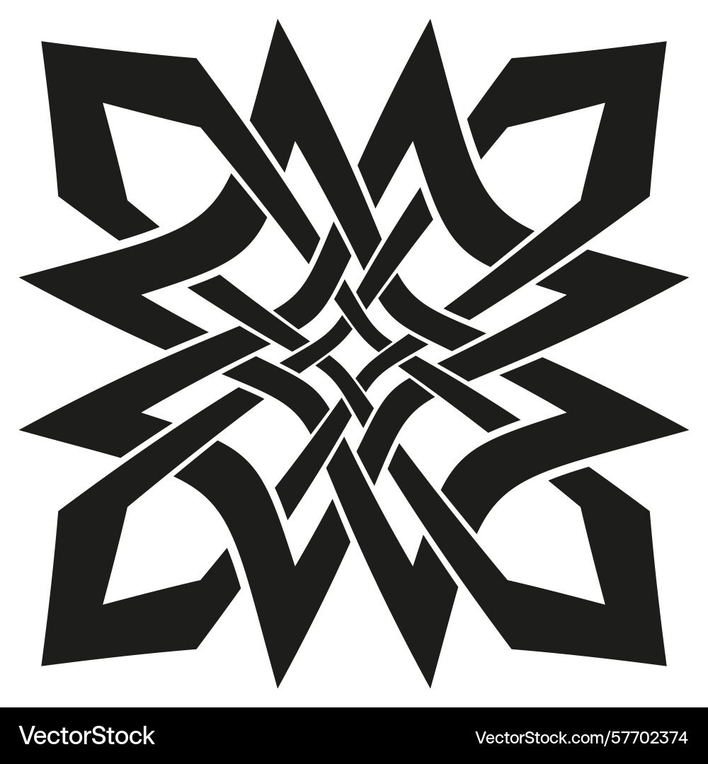 Symmetric star icon sharp spiky pattern geometric Symmetric star icon sharp spiky pattern geometric vector image