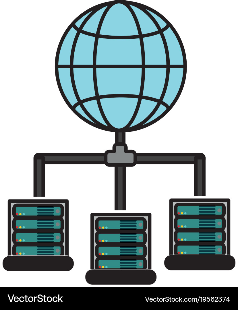 Web hosting design vector image