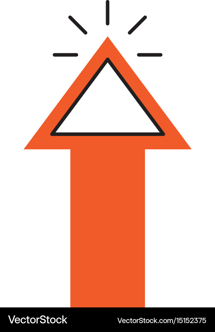 Arrow pointer isolated icon Vector Image