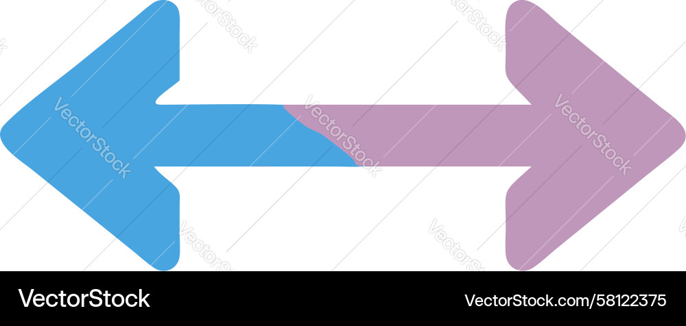 Bidirectional Arrow Icons - Navigation Vector Image