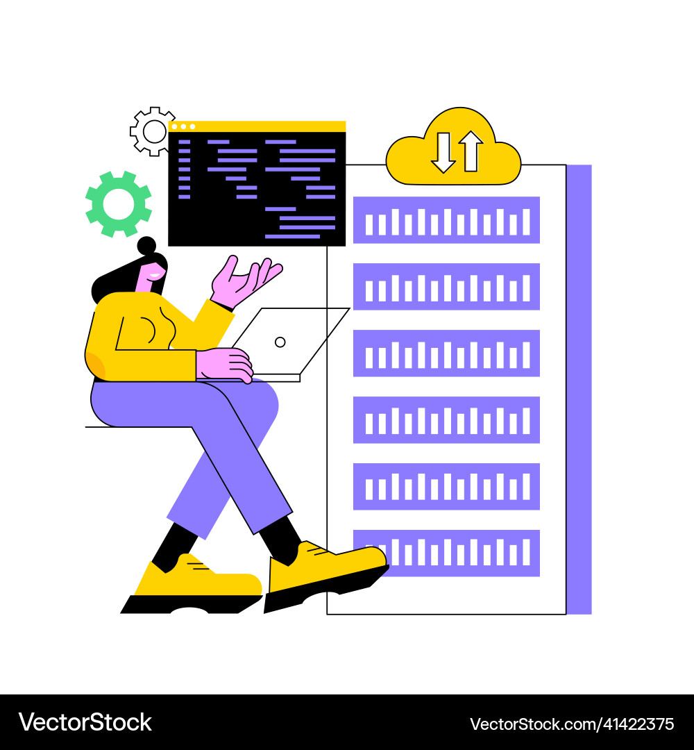 Big data developer abstract concept Big data developer abstract concept vector image