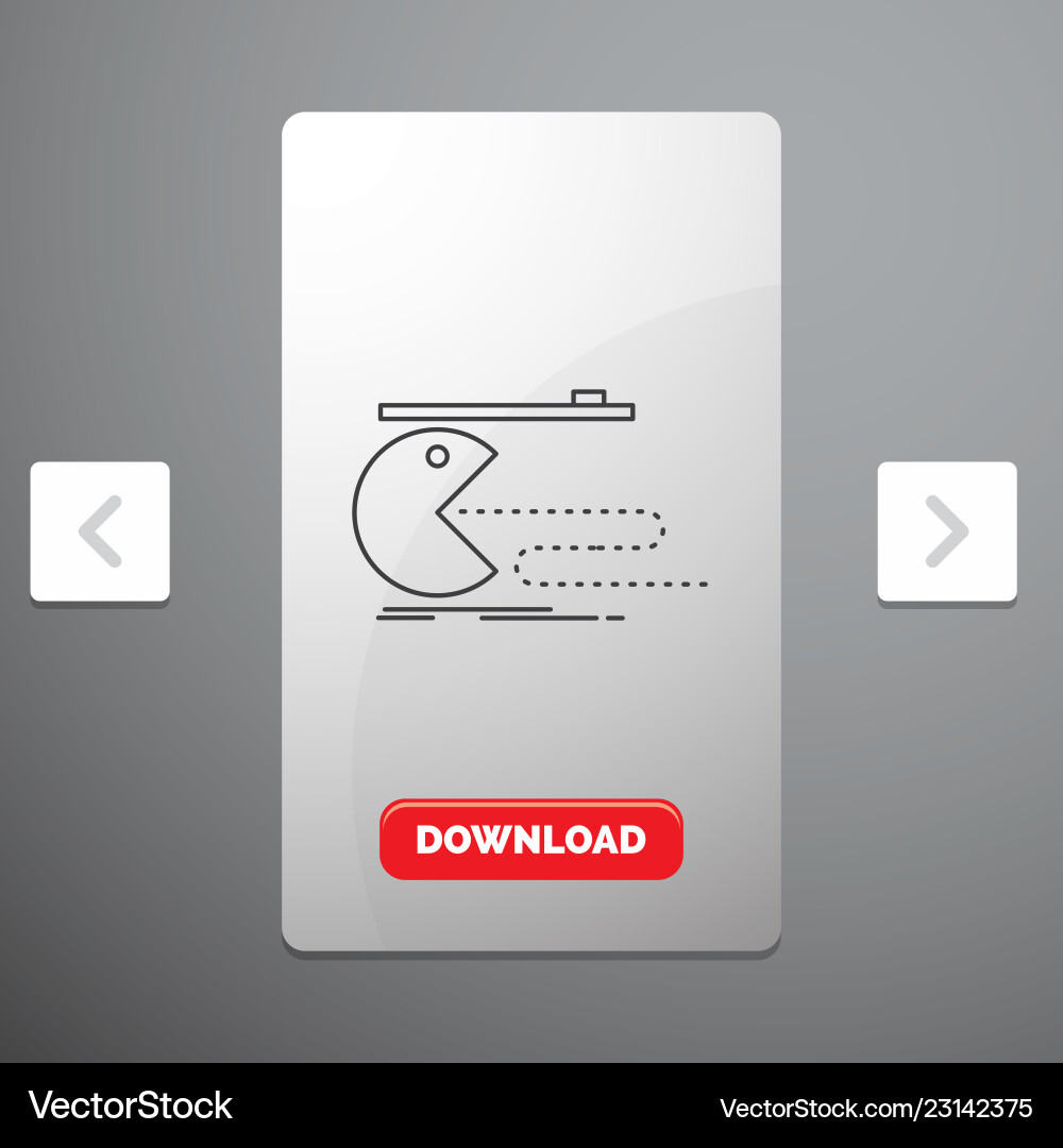 Character computer game gaming pacman line icon Character computer game gaming pacman line icon vector image