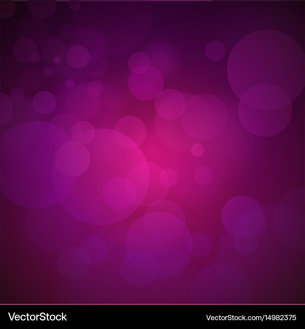 Dark violet background with glow and bokeh vector image
