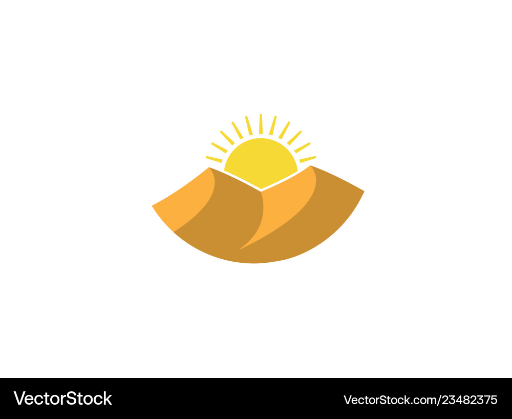Desert Sand Dunes Logo – Royalty-Free Vector | VectorStock, image size:1000x818