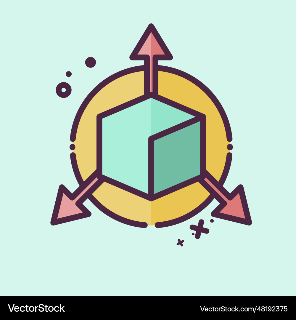 Icon three dimensional object related to 3d Vector Image
