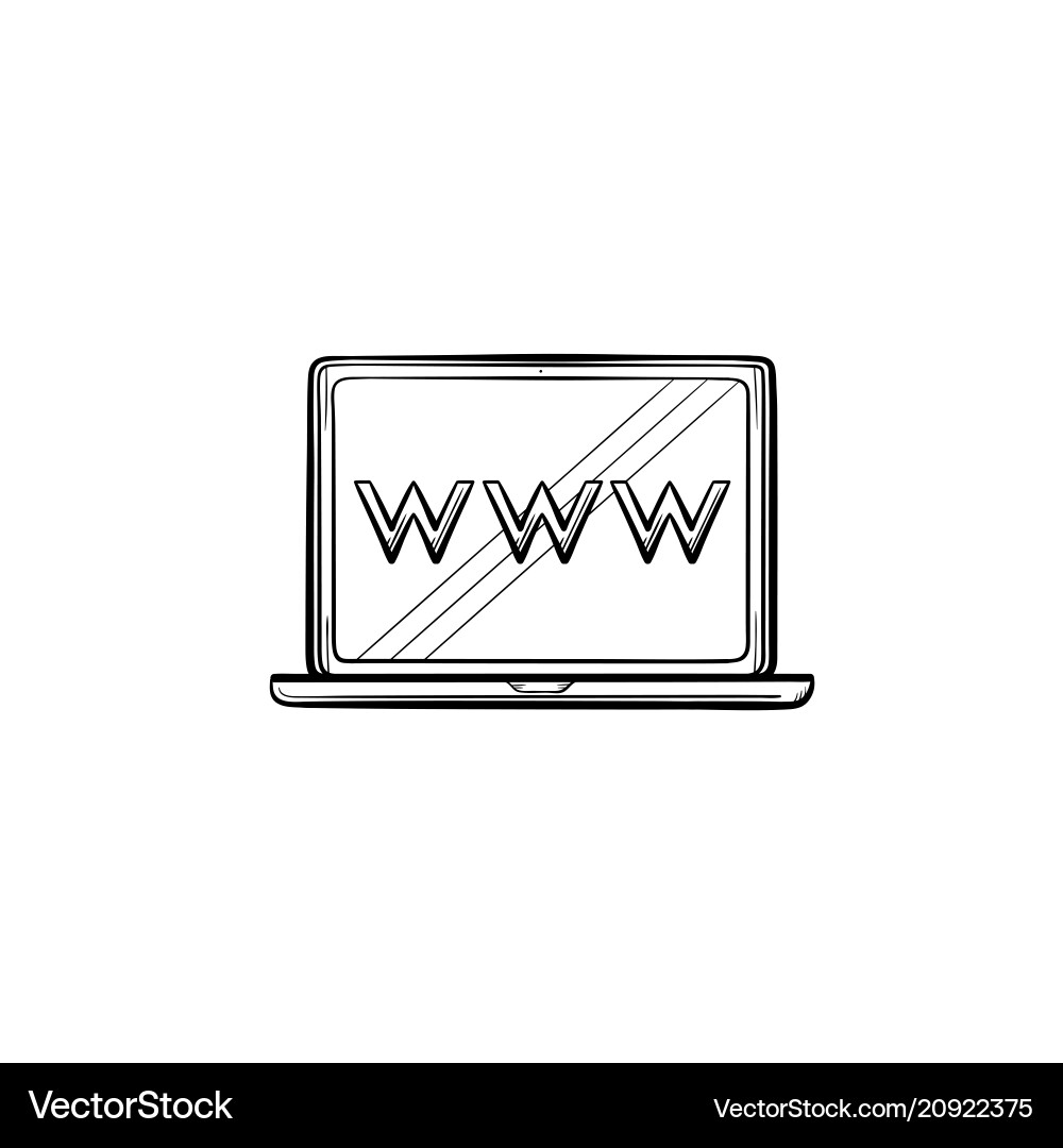 Laptop computer screen with web browser window Laptop computer screen with web browser window Vector Image
