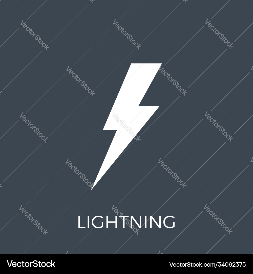Lightning icon Lightning icon vector image