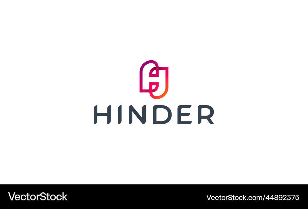 Modern Red H Logo - Technology & Innovation vector image
