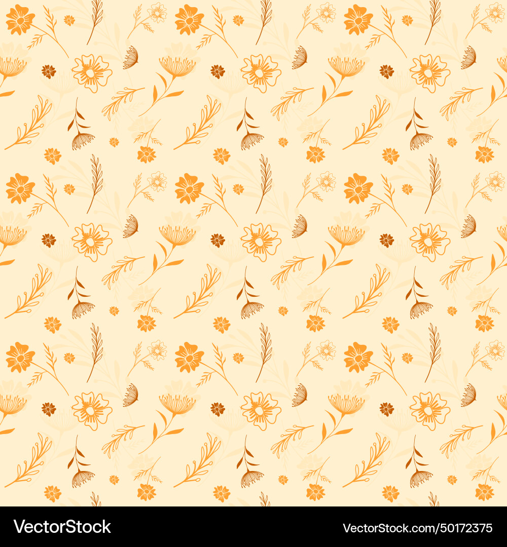 Seamless flower pattern background with branch Seamless flower pattern background with branch vector image