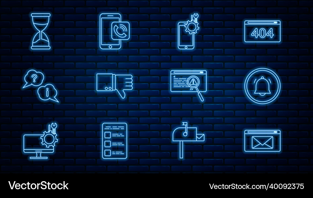 Set line mail and e-mail button chat notification Set line mail and e-mail button chat notification vector image