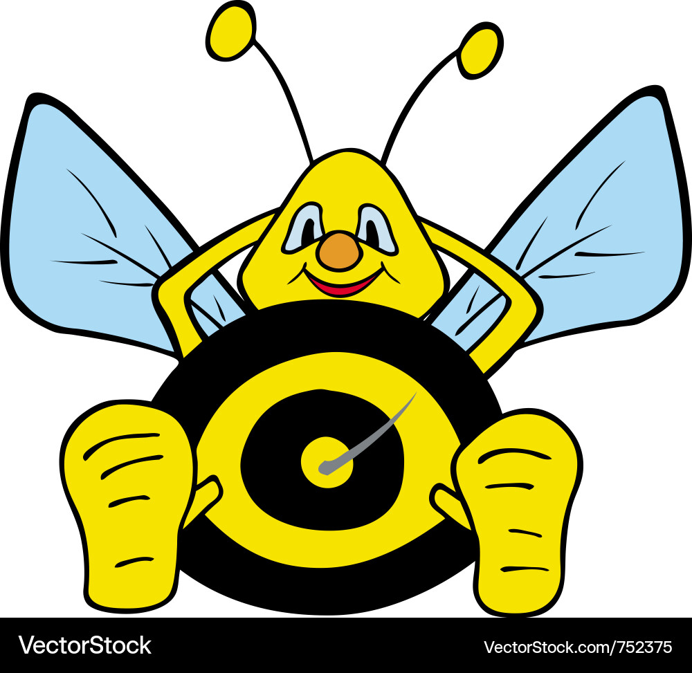 Sleepy Bumble Bee Vector Image