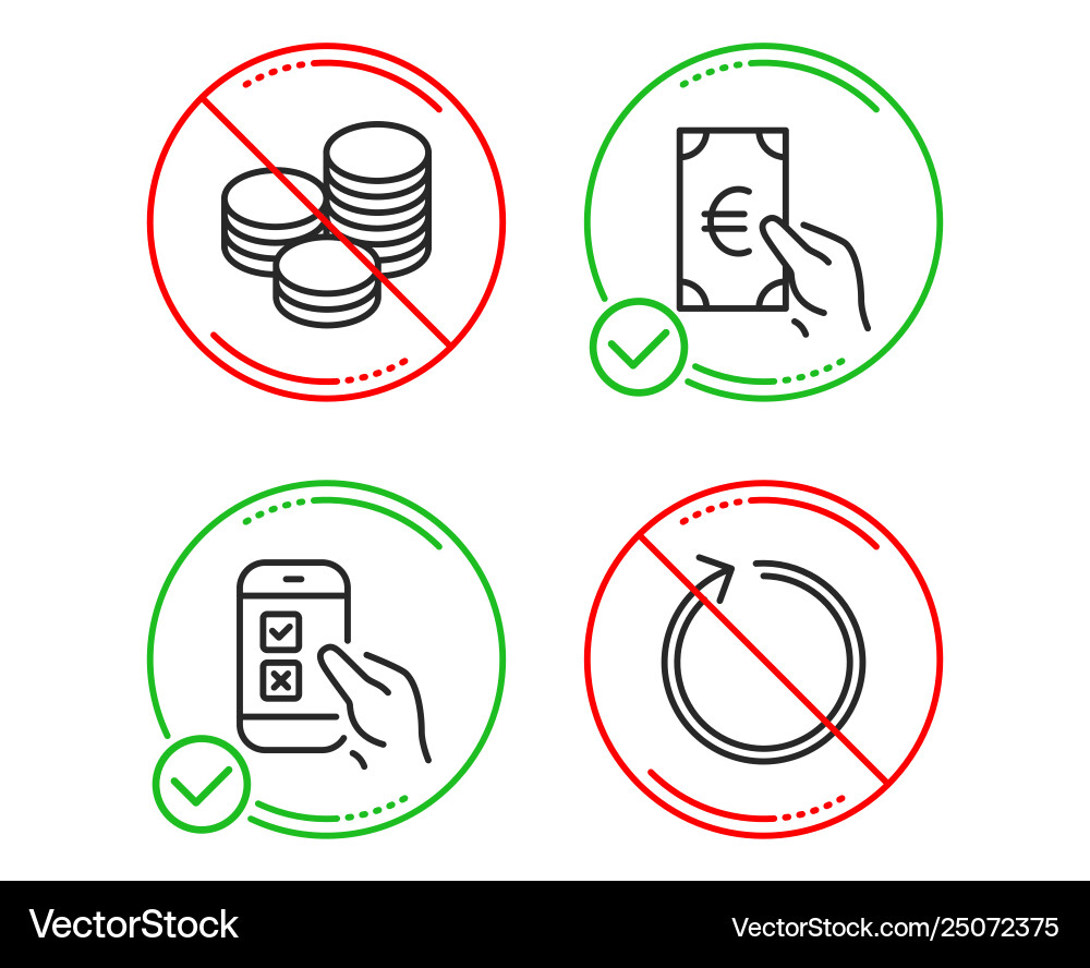 Tips finance and mobile survey icons set loop Tips finance and mobile survey icons set loop vector image