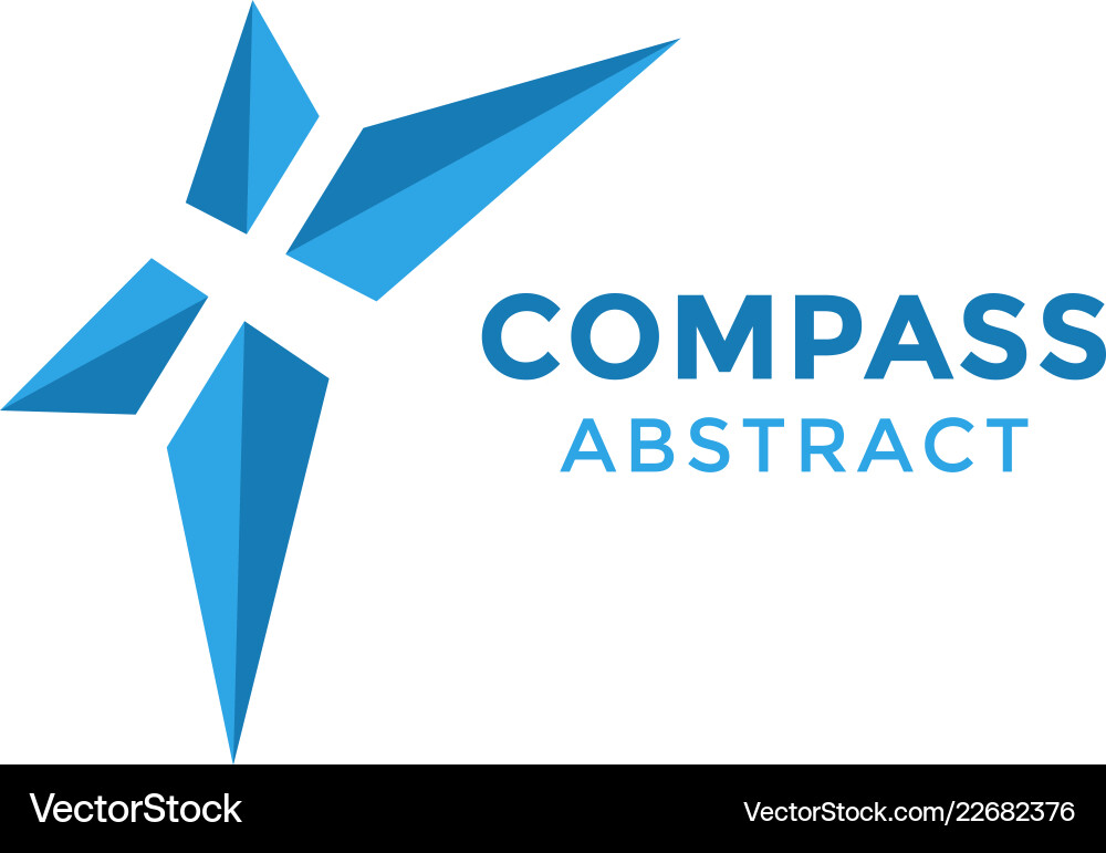Abstract Compass Template Royalty Free Vector Image