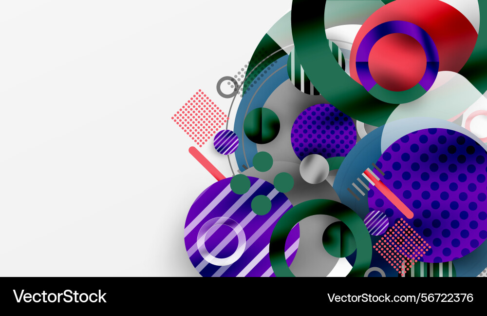 Abstract geometric composition circles lines dots Abstract geometric composition circles lines dots Vector Image