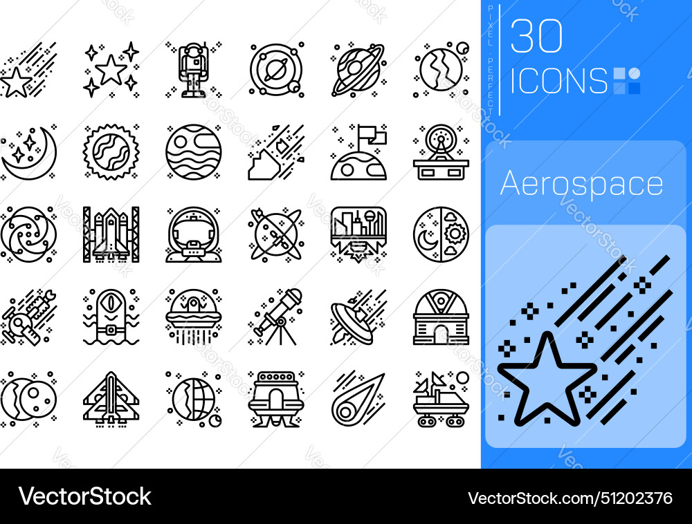 Aerospace outline Royalty Free Vector Image - VectorStock