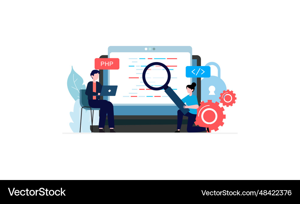 Development concept software process Development concept software process vector image