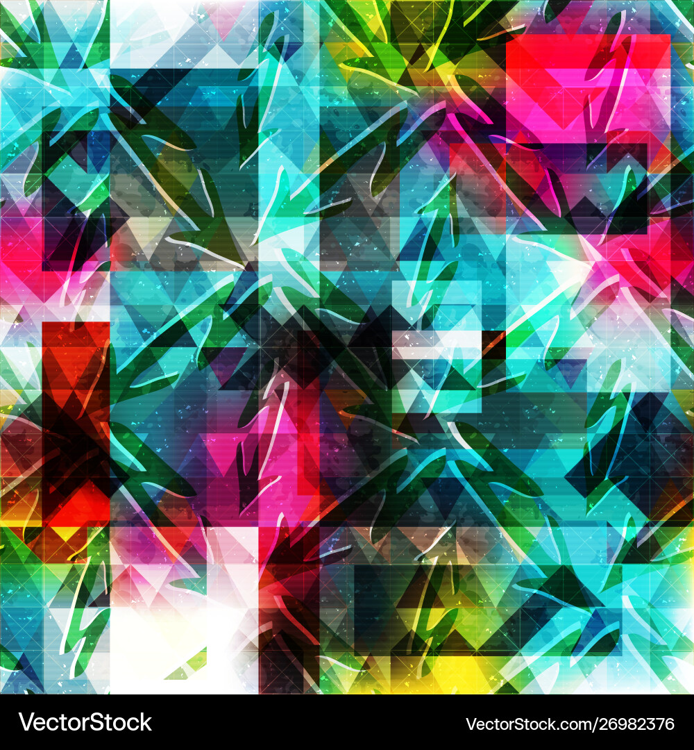 Geometric abstract color pattern in graffiti Vector Image