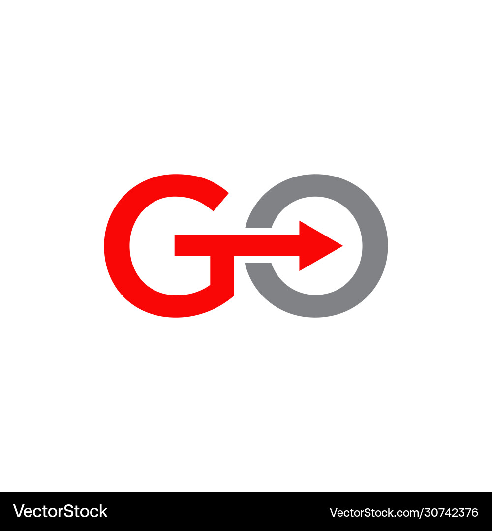 Go text speed icon logo design template Go text speed icon logo design template Vector Image
