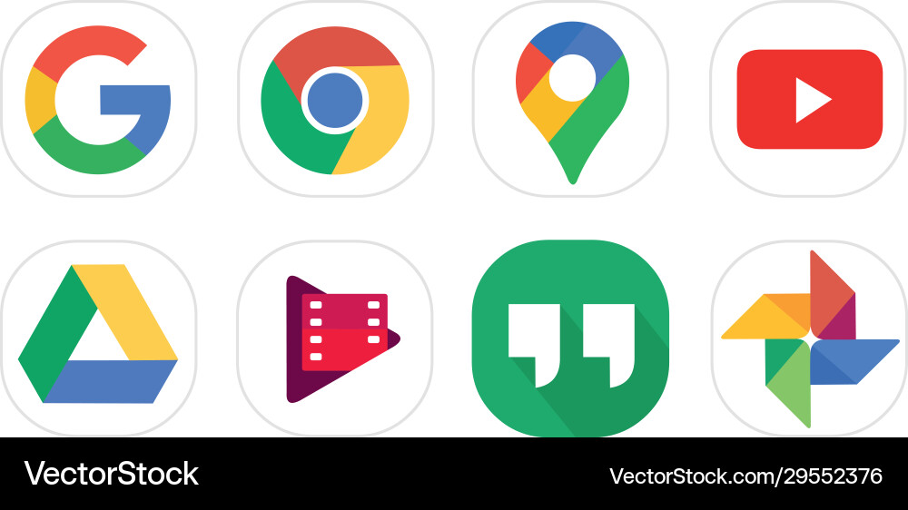 Google icons Royalty Free Vector Image - VectorStock