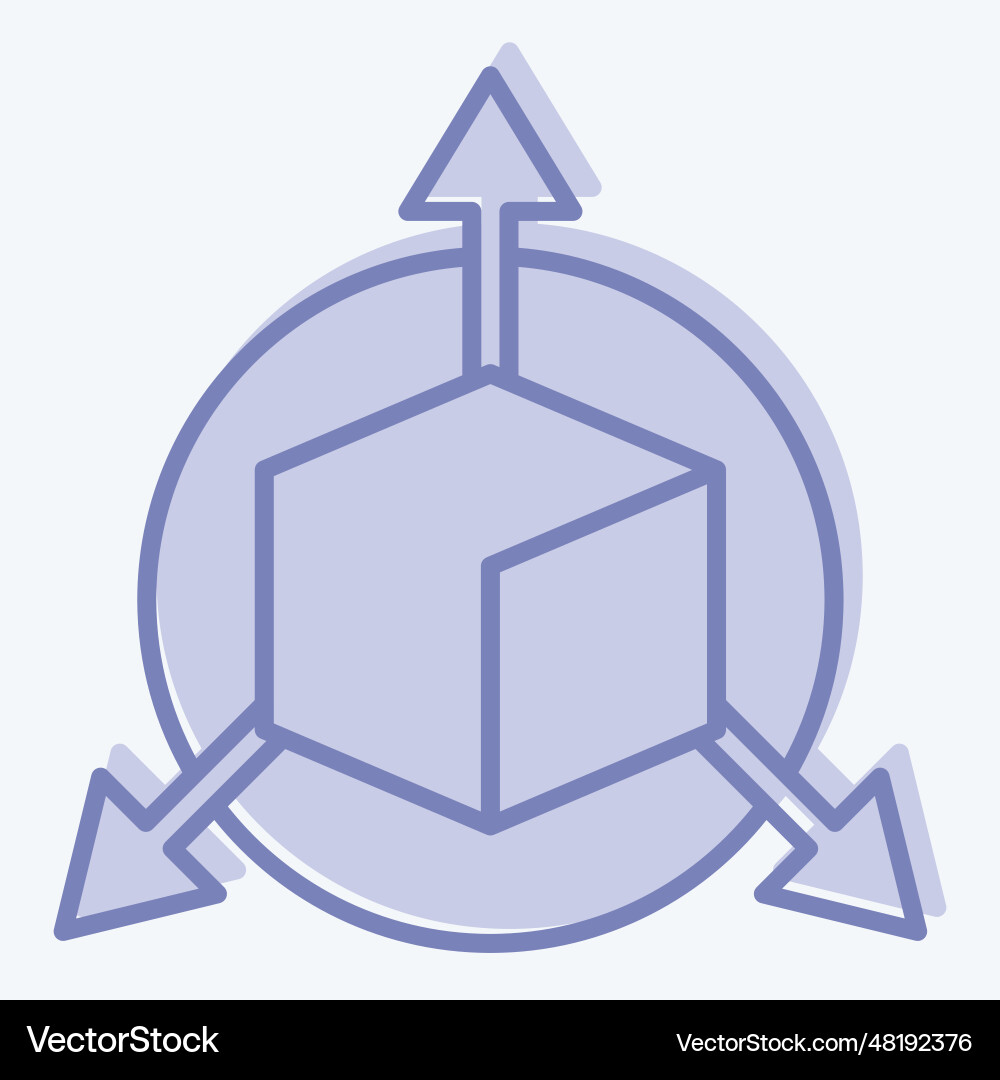 Icon three dimensional object related to 3d Vector Image