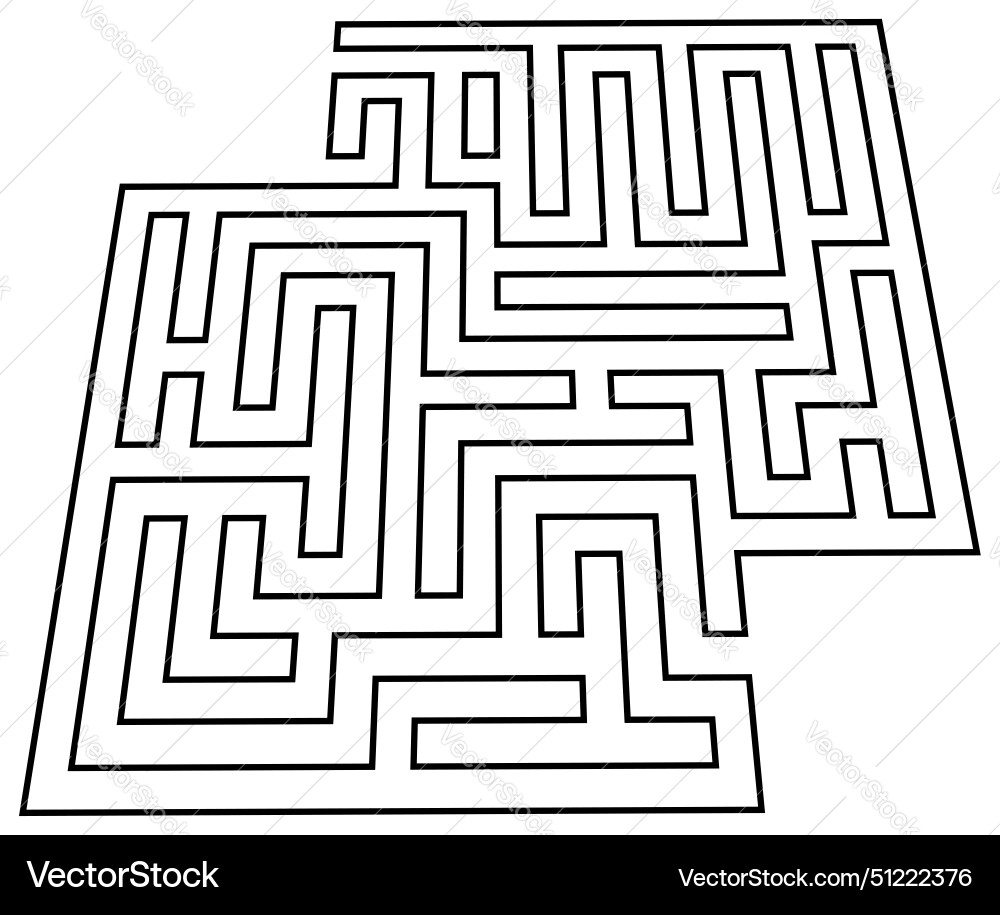 Maze labyrinth with entry and exit Vector Image