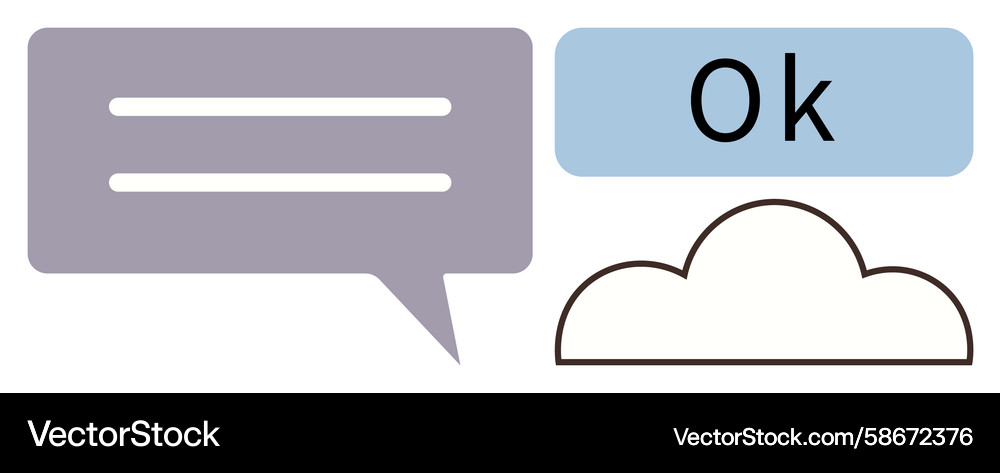 Messaging cloud service and communication Vector Image