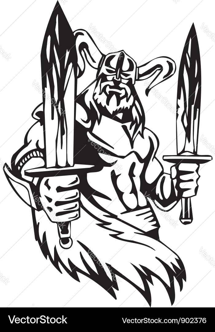 Nordic Viking Warrior vector image