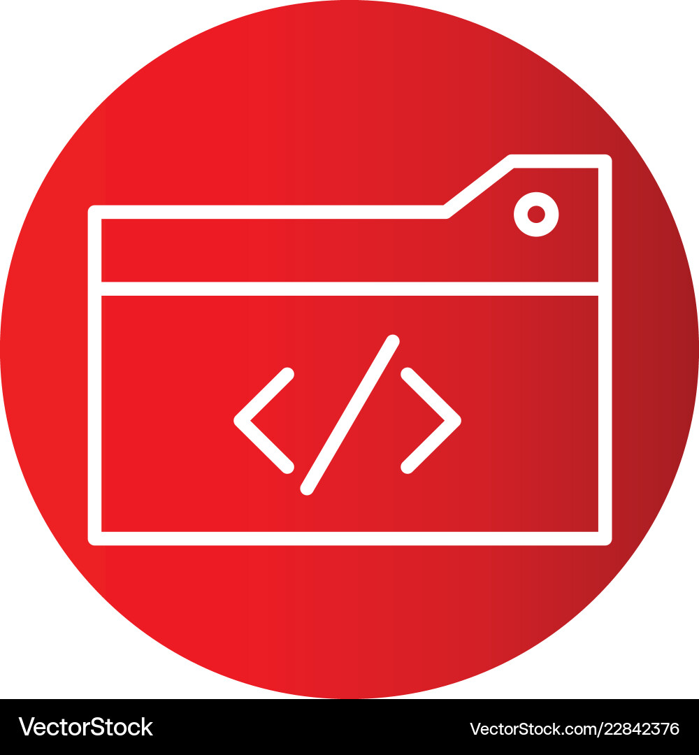 Optimization code icon in creative design vector image