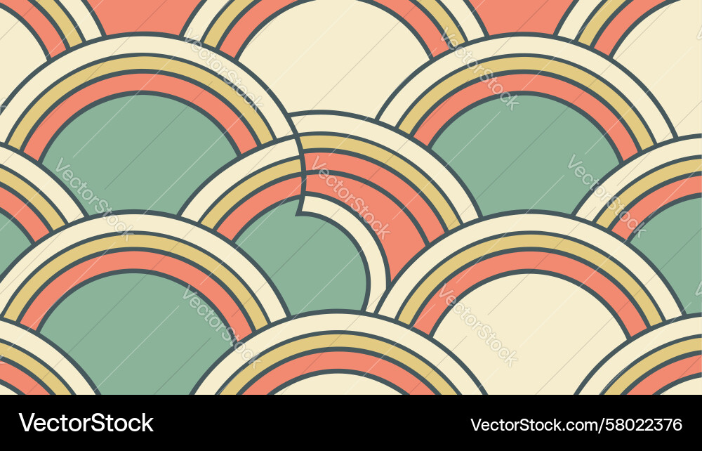 Retro Fan Scale Pattern Vector Image