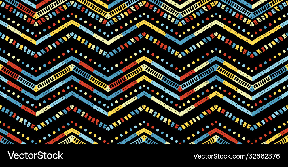 Retro zigzag african style pattern chevron design Retro zigzag african style pattern chevron design Vector Image