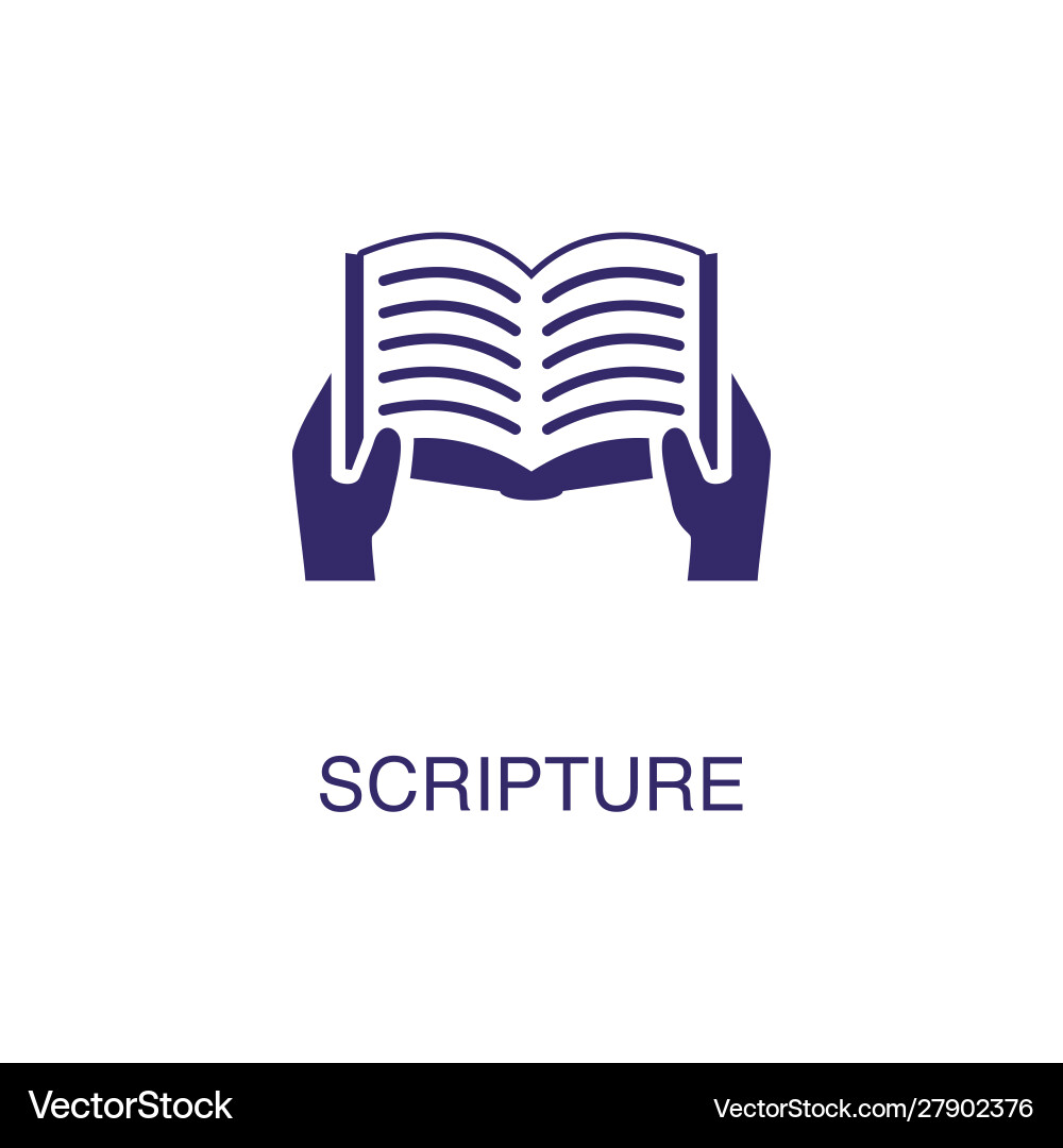 Scripture element in flat simple style on white vector image