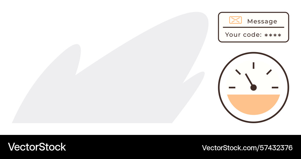 Secure verification with code entry and progress Secure verification with code entry and progress vector image