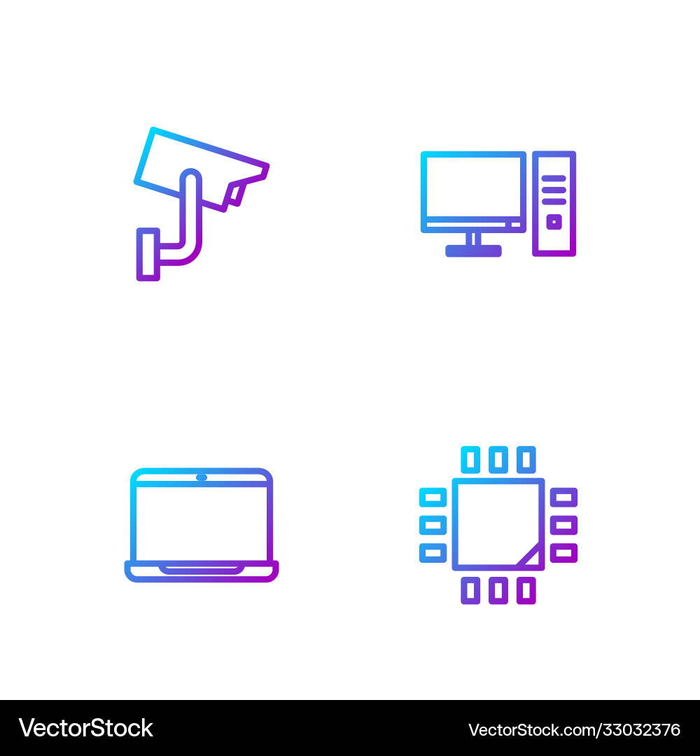 Set line processor with microcircuits cpu laptop Set line processor with microcircuits cpu laptop vector image