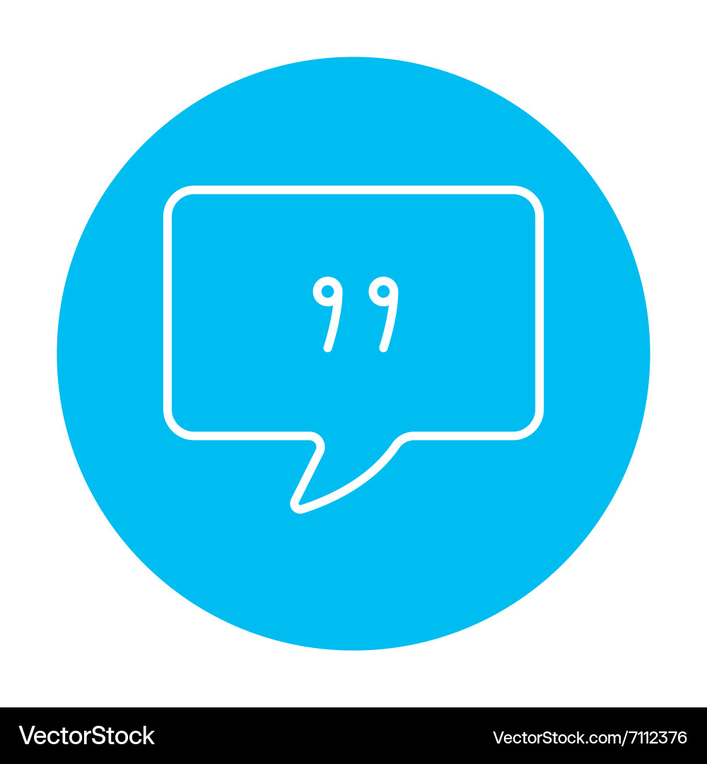 Speech square line icon vector image