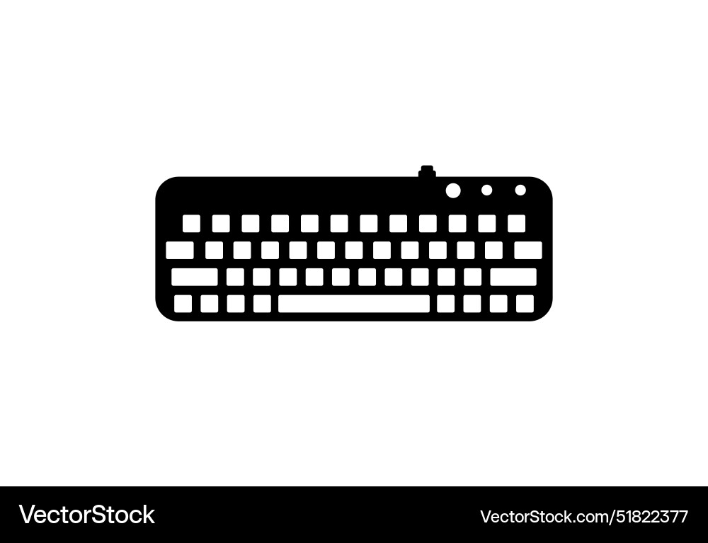 Abstract computer keyboard logo design sil vector image
