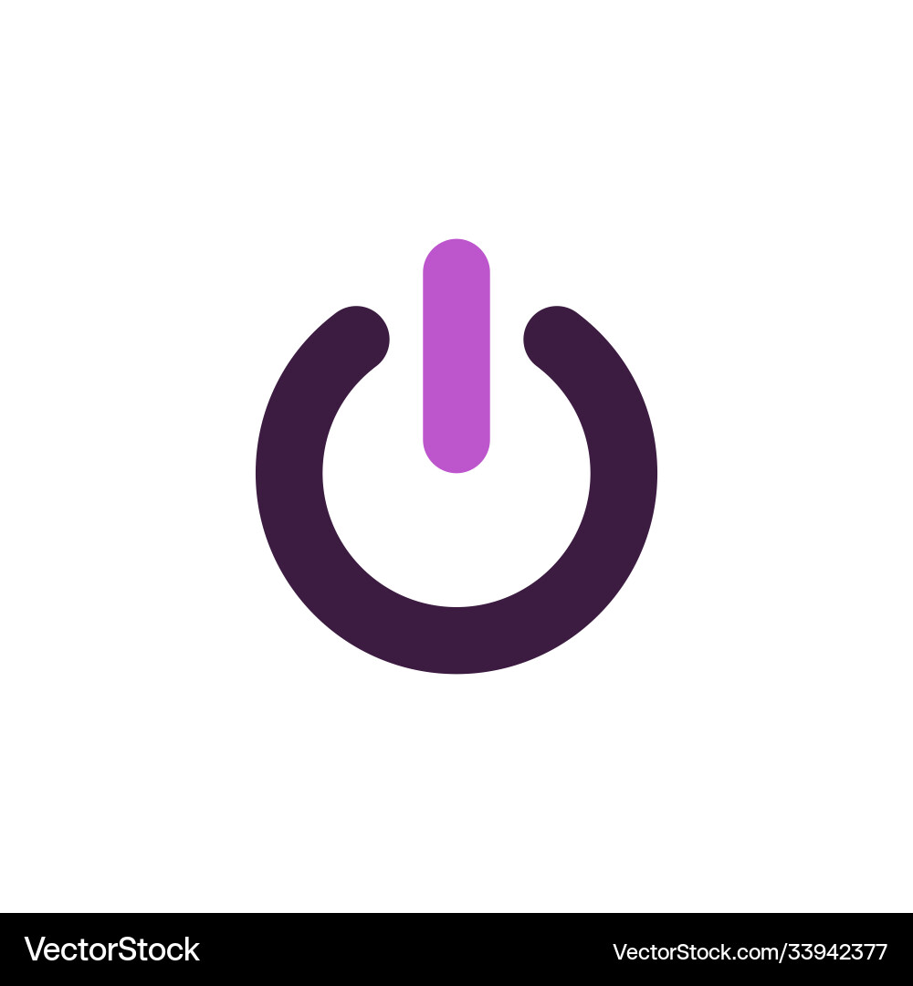 Abstract power button icon for websites ui Abstract power button icon for websites ui Vector Image